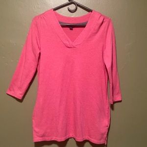 Lands’ End, pink top, extra small